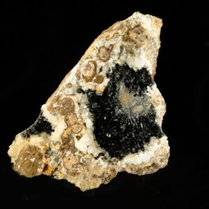 Une pièce des Redoutières, des cristaux de goethite sur quartz, une pièce pour collectionneur de minéraux.