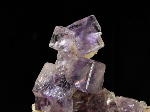 Un ensemble de cristaux de fluorite sur du quartz, provenant de Berbes, une pièce pour collectionneur de minéraux.