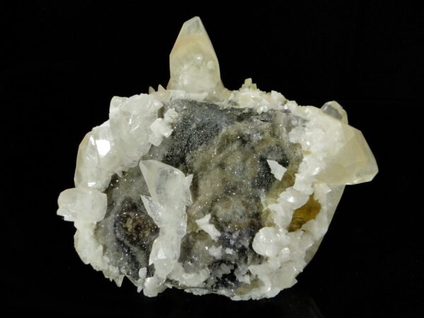 Une pièce de la mina Moscona, c'est une association calcite, dolomite et baryte, une pièce pour collectioneur de minéraux.